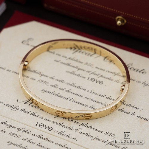 Cartier 18ct yellow gold love - cartier,