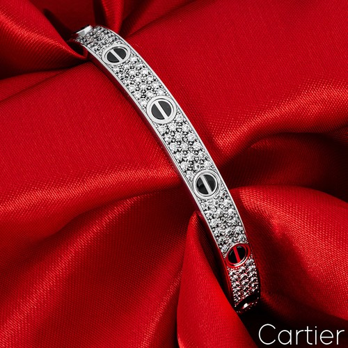 Cartier white gold pave - white,