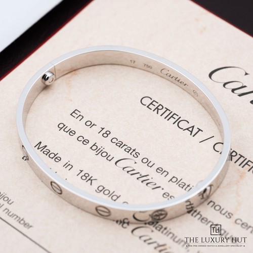 Cartier 18ct white gold love - cartier,