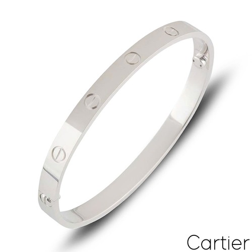 Cartier white gold plain love - gold,