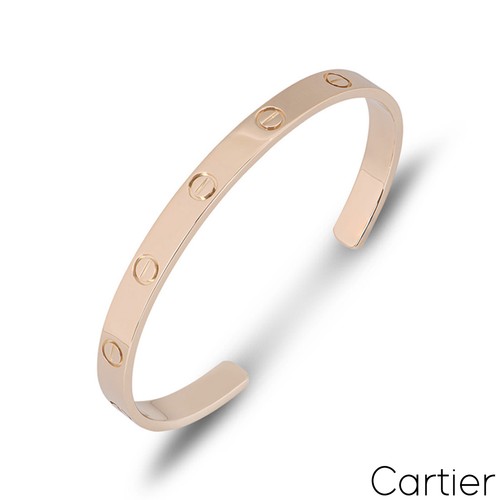 Cartier rose gold plain cuff - cartier,