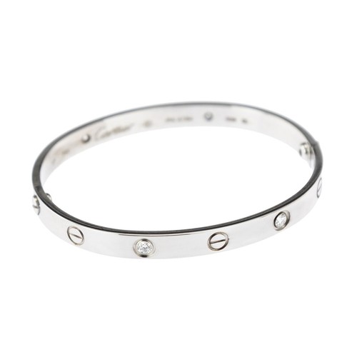 Cartier love bangle 18k white - cartier,